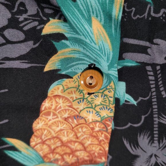 VTG Paradise Found Honolulu Made in Hawaii USA Rare Tropical Pineapple XL Rayon - Picture 8 of 8